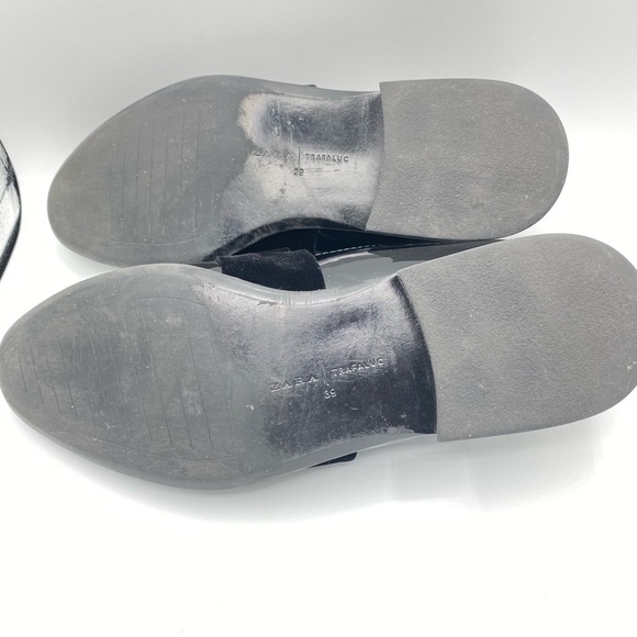 Zara Trafaluc Glossy Black Women’s Loafers with Velvet Bow EU 39 - Picture 15 of 16